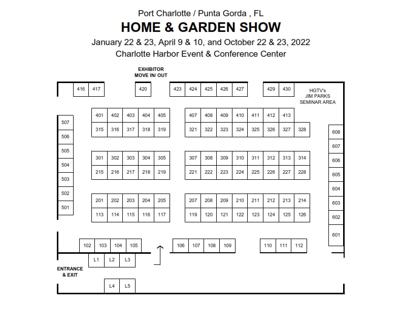 2020 Home & Garden Show FLOOR PLAN Pt Charlotte H&G