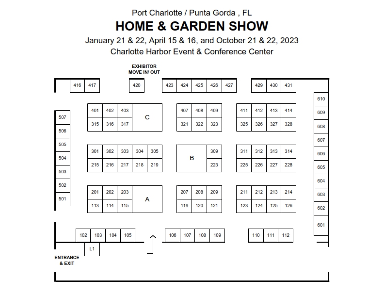 2020 Home & Garden Show FLOOR PLAN Pt Charlotte H&G